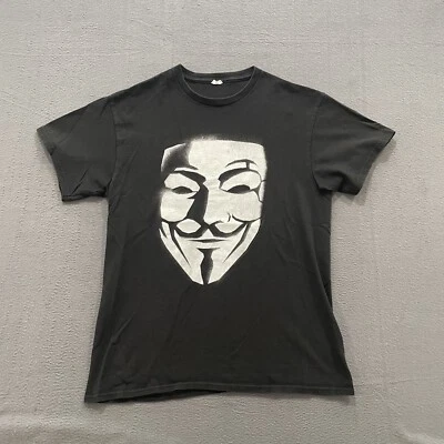 $19.99 • Buy Vintage V For Vendetta Shirt Mens Small Movie Promo Black Mask Graphic Delta Pro