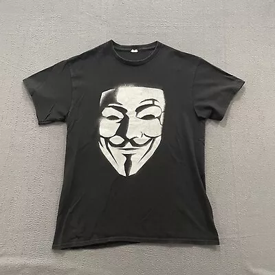 Vintage V For Vendetta Shirt Mens Small Movie Promo Black Mask Graphic Delta Pro • $19.99