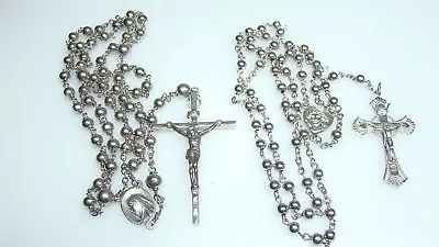 Vintage Pull Chain Style Metal Bead Rosaries Estate Rosary Lot • $59.99