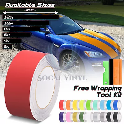 Matte Color Racing Stripes Vinyl Wrap Decal For Mazda Miata Rx8 Stripe 10FT/20FT • $9.99