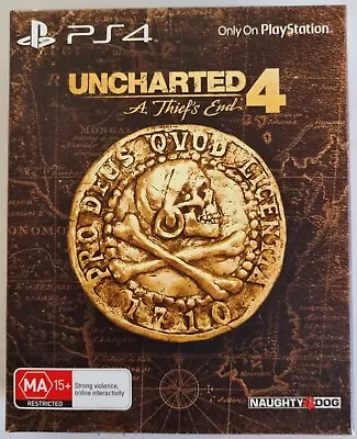 Uncharted 4: A Thief's End Collector's Edition Steelbook G2 | Sony Playstation 4 • $38.74