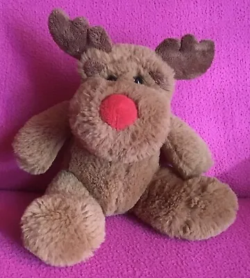 Waitrose Brown Reindeer Rudolph Red Nosed Soft Plush Toy 7” John Lewis Group • £13.99