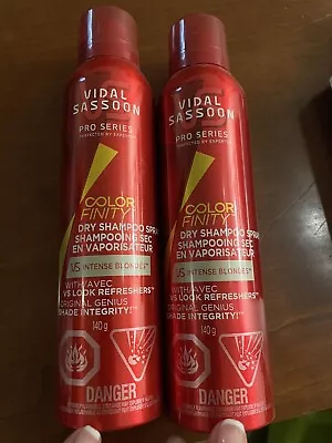 Vidal Sassoon Pro Series Color Finity Dry Shampoo Intense Blondes 4.9 Oz X2 • $29.99