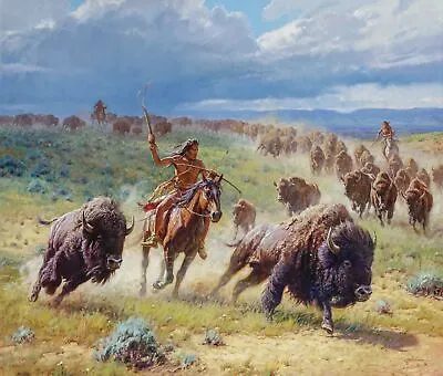 Martin Grelle - Chasing Thunder - A/P Canvas Giclee - 30 X 36 - MINT • $1240