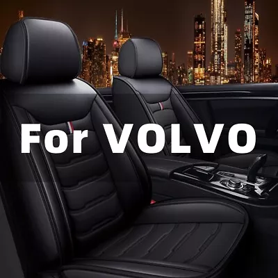 For VOLVO Car 5 Seat Covers Full Set PU Leather Front Rear Cushion Protector Pad • $84.88