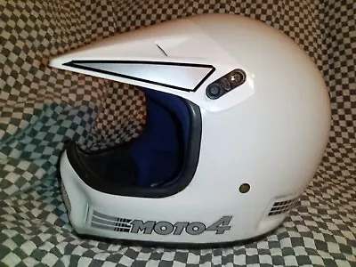 Vintage BELL MOTO 4 MOTO CROSS HELMET 7 1/2  White  Fox  Aria Shoei Buco  • $200