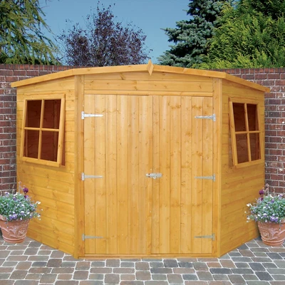 £1544 • Buy Shire 10x10 Shiplap Heavy Duty Timber Double Door Corner Shed