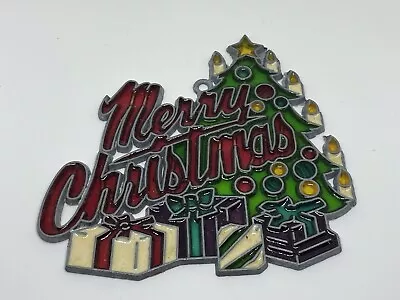 Vintage Merry Christmas Tree Ornament Makit & Bakit Make It Bake It Suncatcher • $25