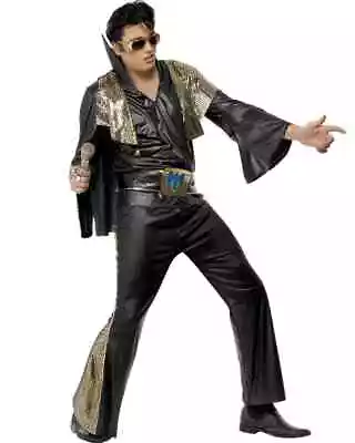 Black Butterfly Elvis Mens Stage Costume 50s 60s Rocknroll LICENSED Adult W Cape • $55.42