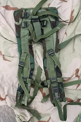 Authentic US Army MOLLE II Large Rucksack Shoulder Straps Frame Woodland - SDS • $62.99