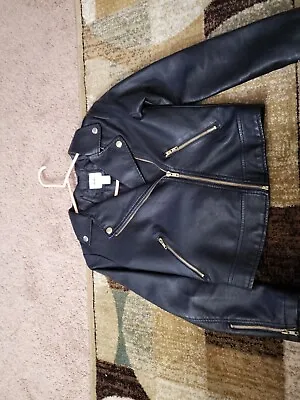 Girls Forever 21 Vegan Leather Biker Style Jacket  Size S Zip • $16.90