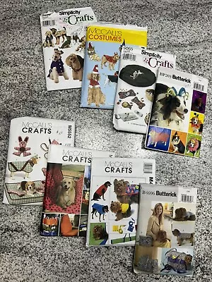 Pet Patterns Coats Beds Costume Sewing Patterns LOT OF 8 McCalls Simplicity Butt • $19.95