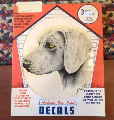 Vintage Weimaraner 1971 Dog Art Decal By D.K. Dennis RARE!! • $20