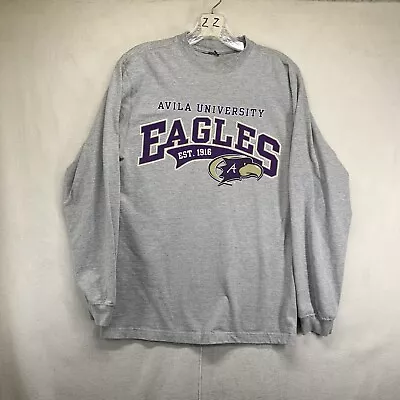 Vintage 90s Avila University Eagles Long Sleeve Graphic T-Shirt Mens Size Medium • $18.99