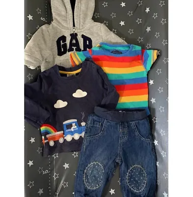 Unisex 0-3 Months Baby Boy’s / Girl’s Outfit. Gap / Frugi Hoodie Jeans Joggers • £3.95