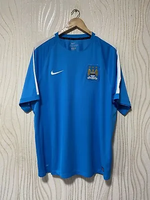 Manchester City 2014 2015 Training Football Shirt Soccer Jersey Nike 610487-416 • $59.99