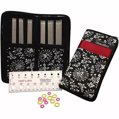 ChiaoGoo 6  Double Point Knitting Needles Stainless Steel Set (2.00-3.25mm) • $68.50