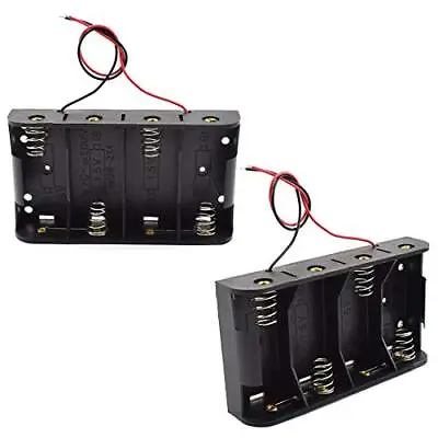 2-Pack 4X C Cell Battery Holder 6V C Size Battery Case Box With Wire Leads • $15.61