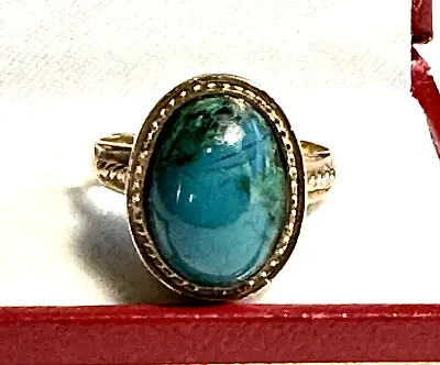 Beautiful Vintage 14K Gold Turquoise Ring Classic Size 7 • $389