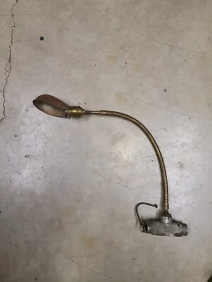 Vtg Antique Industrial Factory Machine Work Bench Gooseneck Light Lamp Steampunk • $75