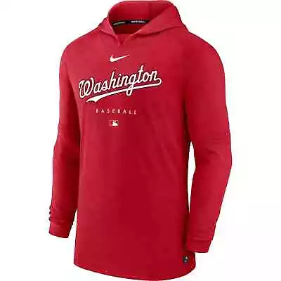 Washington Nationals Sweatshirt Nike Lightweight Hoodie Dri Fit Men's S Small • $39.95