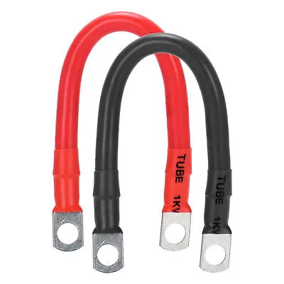 Marine Battery Cables Battery Wire Cable Inverter Cables With Terminals 2 AWG Ga • $21.14