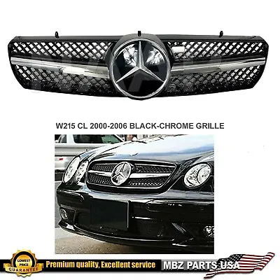 CL Grille Black CL500 CL600 CL55 W215 Mercedes Accessory Chrome Star Bumper • $165