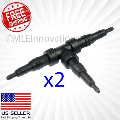 1/8  1/4  3/8  Vacuum Hose Tee Tubing T Connector Union Universal Cut To Fit X2 • $7.99