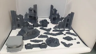 Terrain Mix Of Different  Buildings Sandbags Bunkers Defence Walls For Games 40k • £48.99