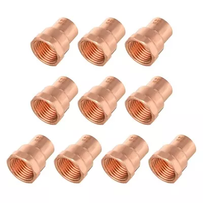 10 PCS EFIELD 1/2   C X 1/2  FNPT Copper Female Adapter Fittings Lead Free • $16.85