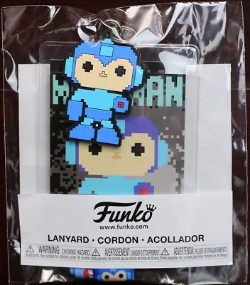 Funko 8-Bit Mega Man BLUE Lanyard CHARM ID Limited Edition EXCLUSIVE GAMESTOP • $5.99