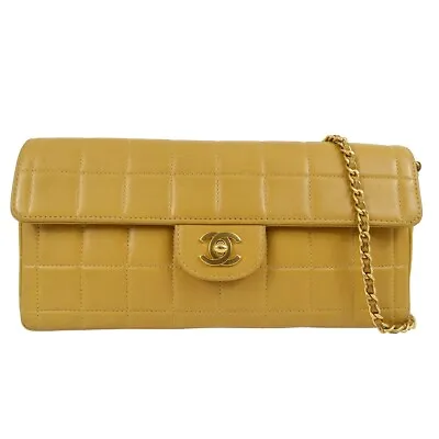 Chanel Beige Lambskin Choco Bar East West Shoulder Bag 79559 • £1216.87