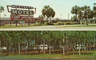 Perry FL-Florida Westgate Motel & Mobile Home Park Camp Ground & Pool Postcard • $8.99