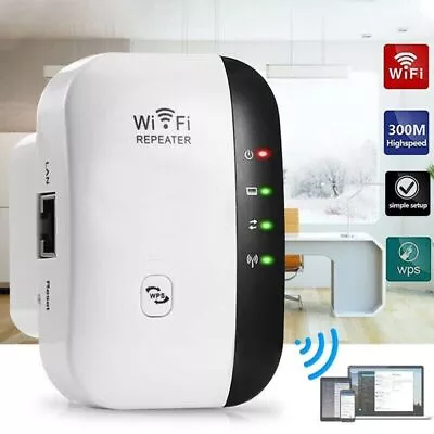 WiFi Wireless Signal Range Extender Internet Repeater Amplifier Booster UK Plug • £8.79