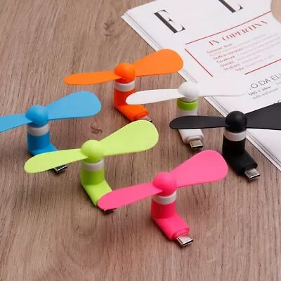 Fans Creative Micro Fan USB C Mobile Phone Type-C For Samsung Huawei Xiaomi • $5.50