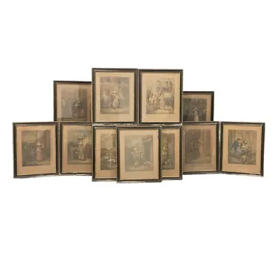 £150 • Buy Set Of 11 Victorian Cries Of London Prints Original Frame Antique Art Very Rare