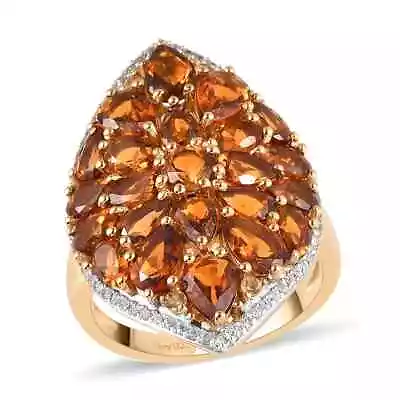 $61 • Buy 6.30ctw Santa Ana Madeira Citrine & Multigem Ring Vermeil Plated Sterling Size 7