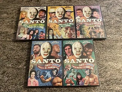 $159.99 • Buy 5 RARE OOP El Santo DVD Lot! Also Features Blue Demon! *NO SUBTITLES* BRAND NEW!