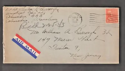 1944 Prexy 6c #811 Single Usage On Airmail Cover SC. To NJ. Military Sender • $7.50