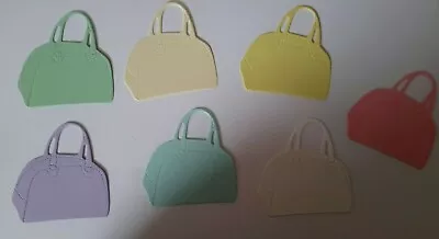 Assorted Ladies Handbag Die Cuts X 14 Card Toppers Assorted Pastle Colours  • £1