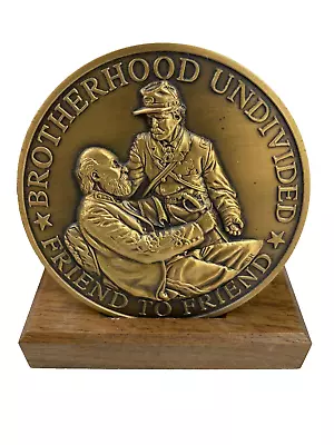 Civil War Gettysburg Masonic Sculpture Coin W/stand FRIEND TO FRIEND Bronze • $139