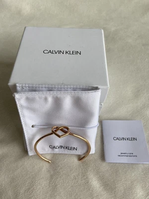 £30 • Buy Calvin Klein Heart Open Bangle Heart Rose Gold Tone RRP £70