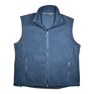 NWOT Port Authority Mens Large Navy Super Soft Winter Fleece Vest With Pockets • $19.97