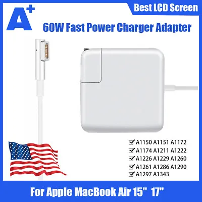 60W MagSafe 1 Adapter For MacBook Pro 13-inch Early 2011 L-Tip Laptop Charger • $10.99