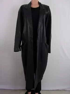 Moracco Morani 2-Button Leather Jacket                SIZE: 1X       BLACK • $9.98