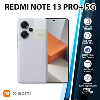 Xiaomi Redmi Note 13 Pro+ Plus 5G Android Mobile Phone (Purple 8GB+256GB New) • $694.97