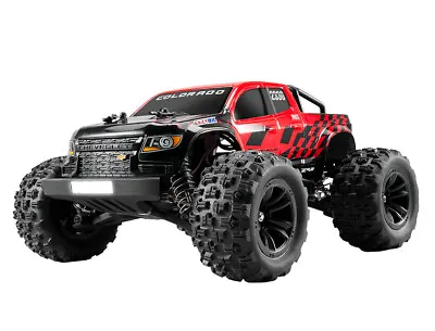 Eazy RC 1:18 Chevrolet Colorado Brushless Electric RC Monster Truck - Red • £129.49