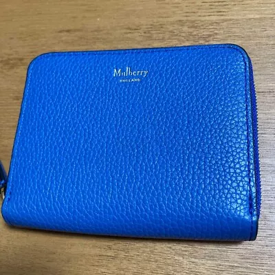 Mulberry Bifold Wallet Blue Shipped From Japan • $170