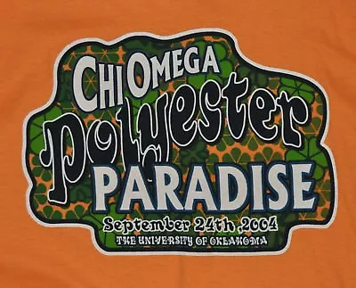 $12 • Buy T-shirt Medium Chi Omega University Of Oklahoma 2004 Sorority 20 Inches Pit2pit