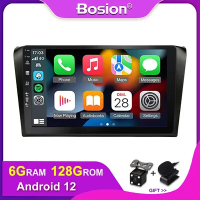 6G+128G 9'' Car Radio For Mazda 3 2006-2012 Android 12 GPS NAVI WIFI USB CarPlay • $236.60